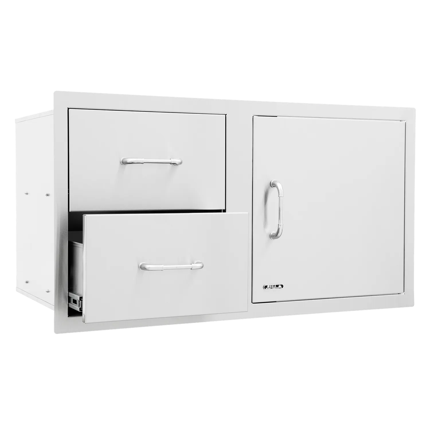 Bull Grill Tür Schubladen Kombi 100 cm Edelstahl