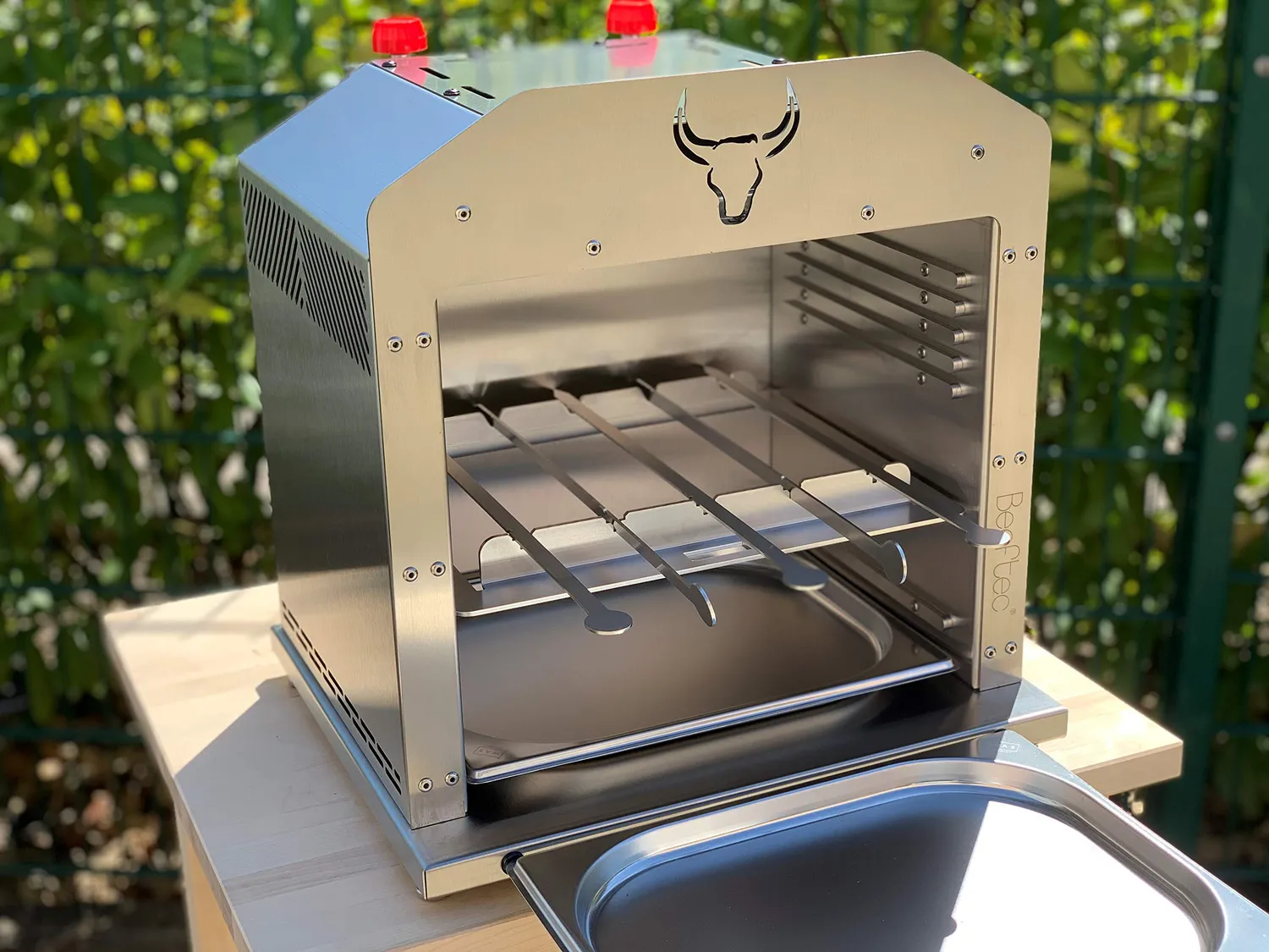 Beeftec Hotbox XL Grillspieß-Set Edelstahl 5 Spieße