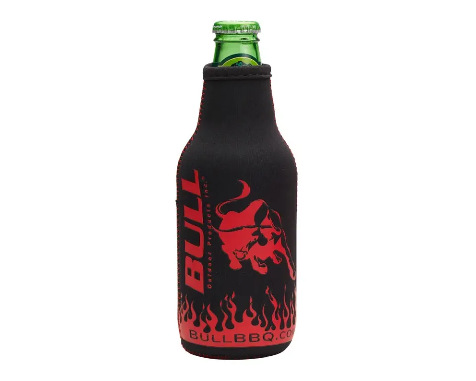 Bull Grill Bottle Koozie Flaschenkühler Neopren schwarz