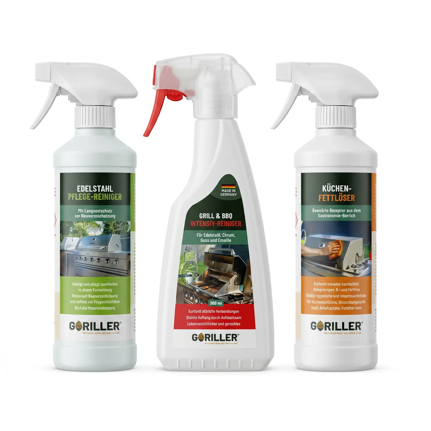 Goriller Grillreiniger 3er-Set lebensmittelsicher