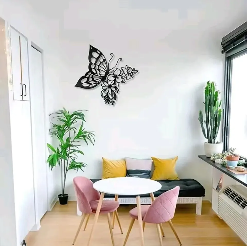 Homeparadise Butterfly Schmetterling Wanddeko 60x50 cm