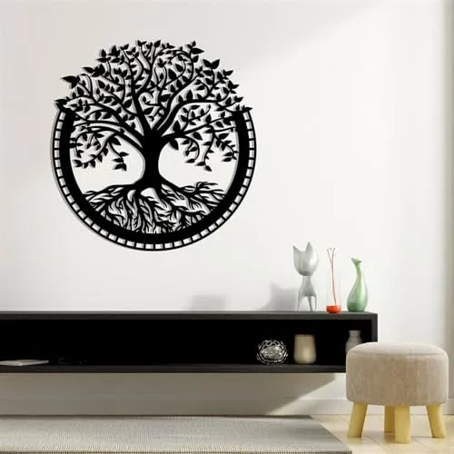 Homeparadise Baum des Lebens Wanddeko Metall 30x31 cm