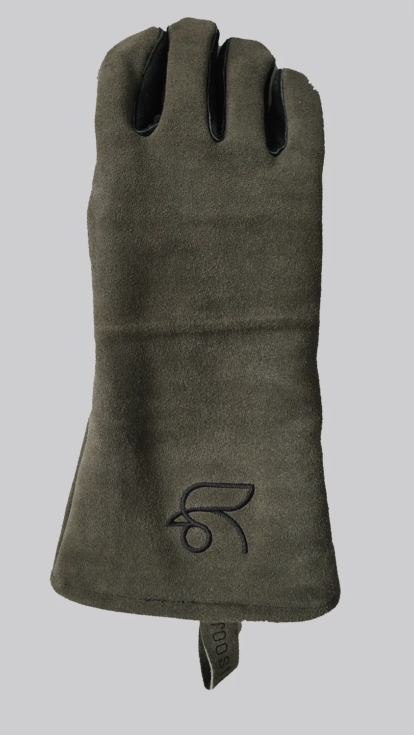 Roostr Handschuhe Grillhandschuhe Wildleder Braun 2 Stk