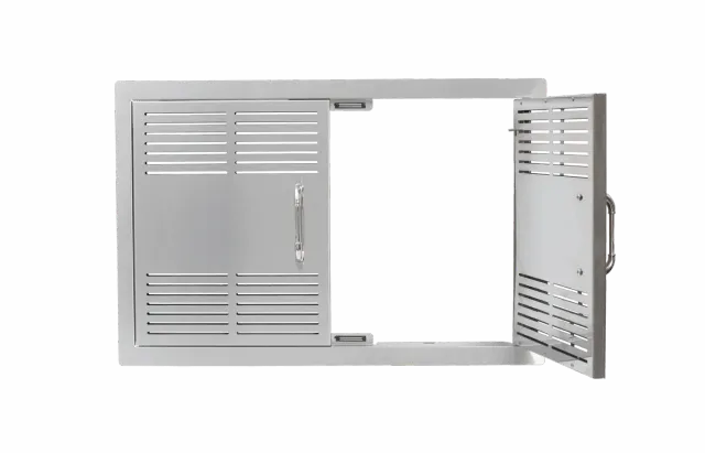 Bull Grill Doppeltür 80cm Edelstahl belüftet