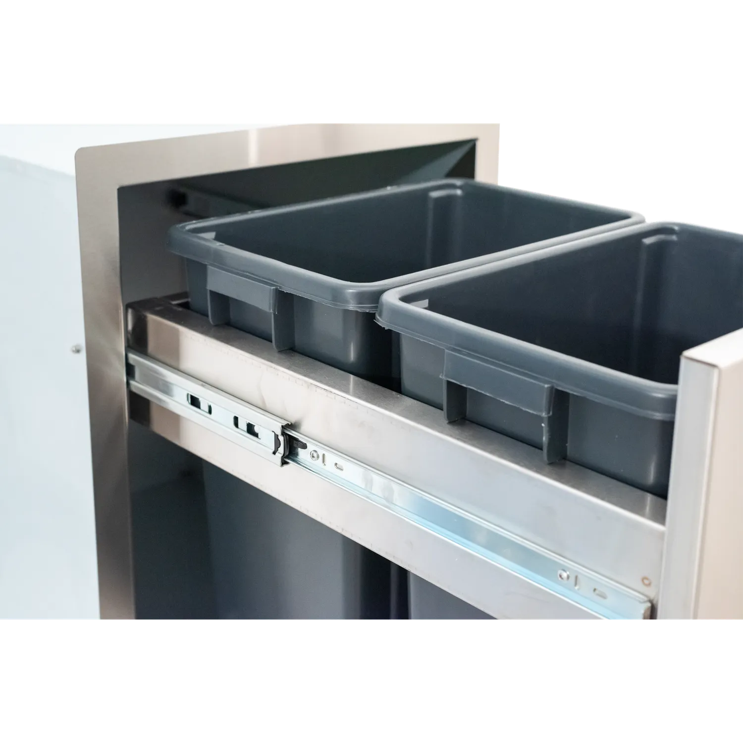 Bull Grill Müllauszug Doppel 2x30L Edelstahl