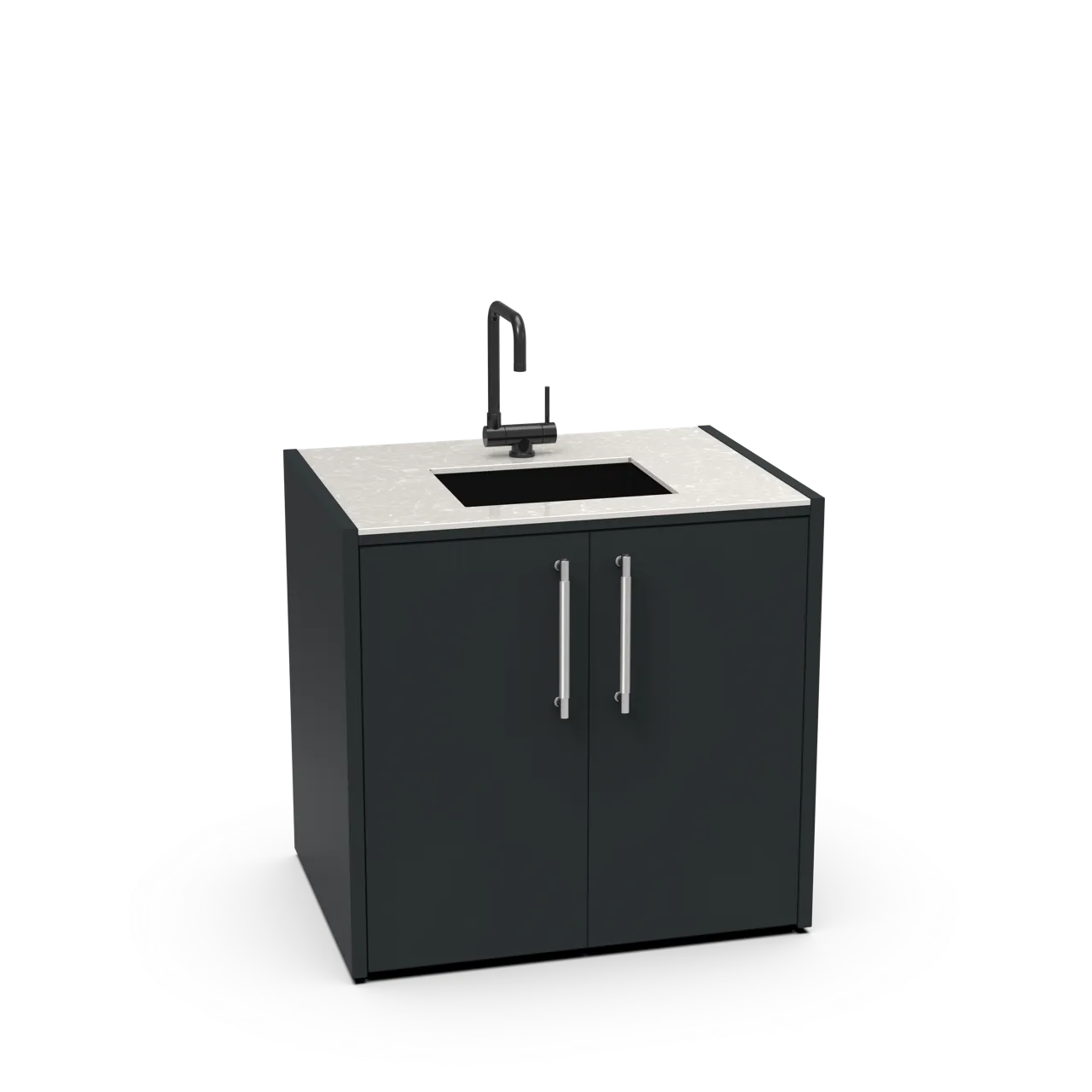 Brabura Modul CT 90 Spüle Außenküche schwarz
