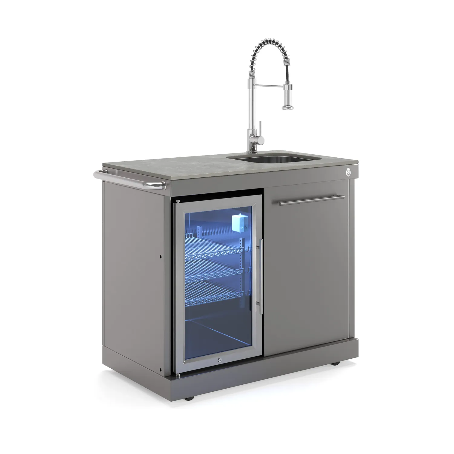 Goriller Empire Cool-Clean Kühlschrank Spülbecken Grau