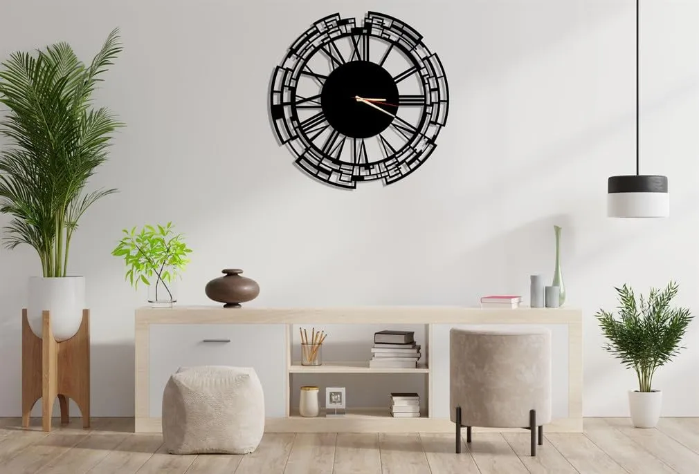 Homeparadise M141 Venezia Wanduhr 60cm lautlos Metall