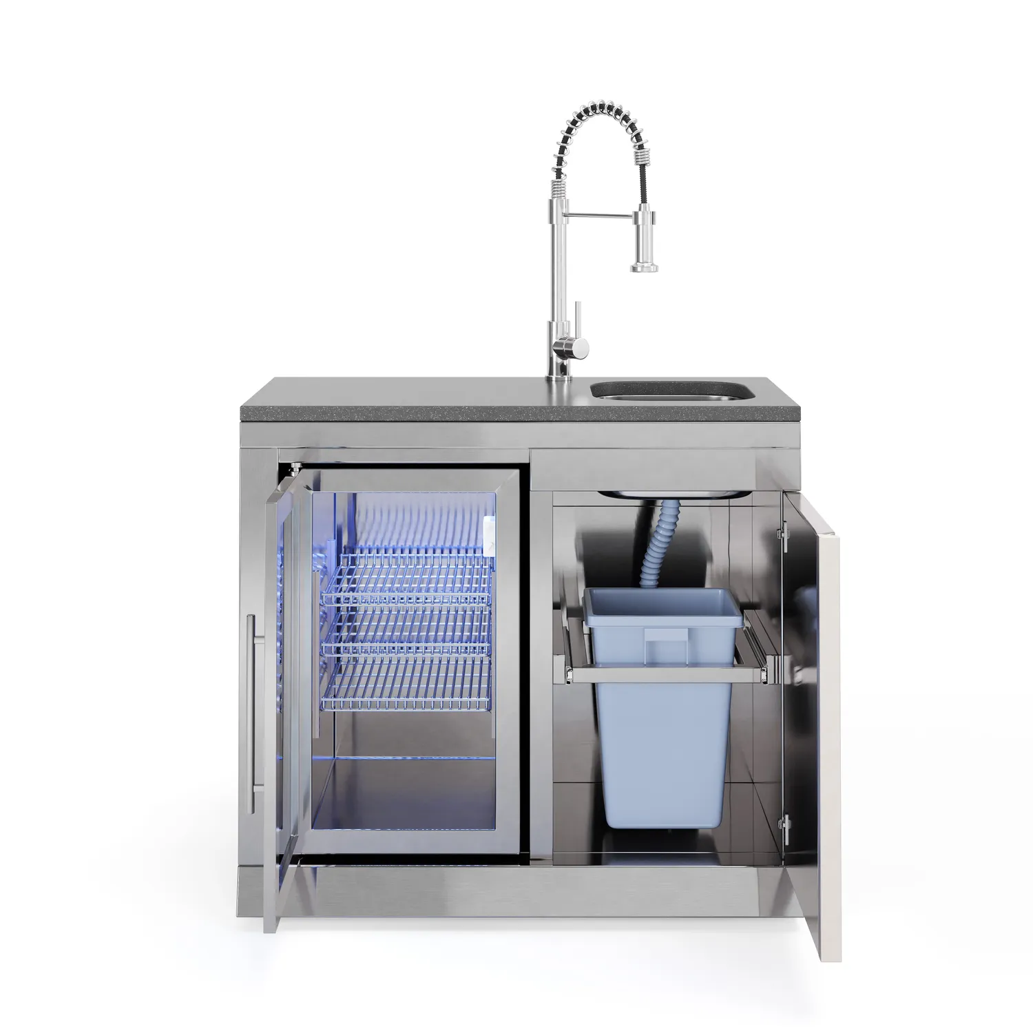 Goriller Silverback Cool-Clean Kühlschrank-Spülbecken Kombi 63L