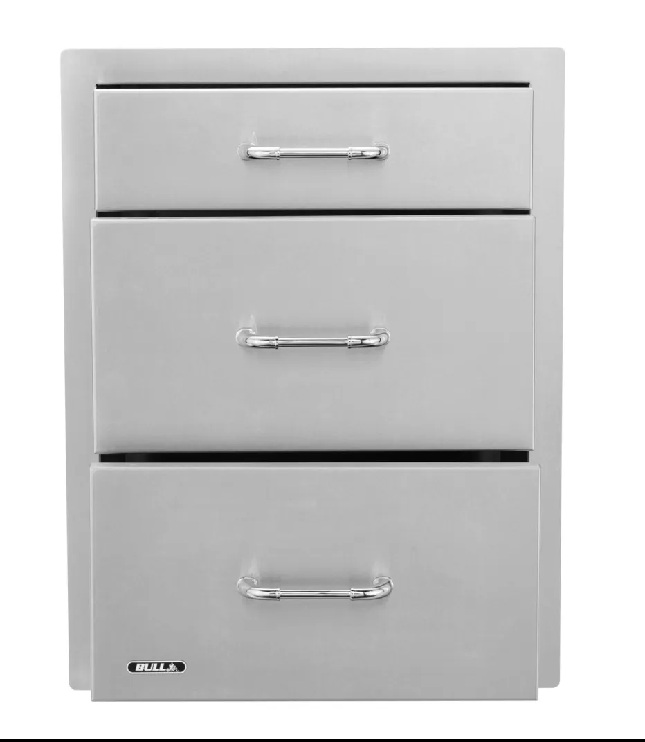 Bull Grill Triple Drawer Dreifachschublade Edelstahl