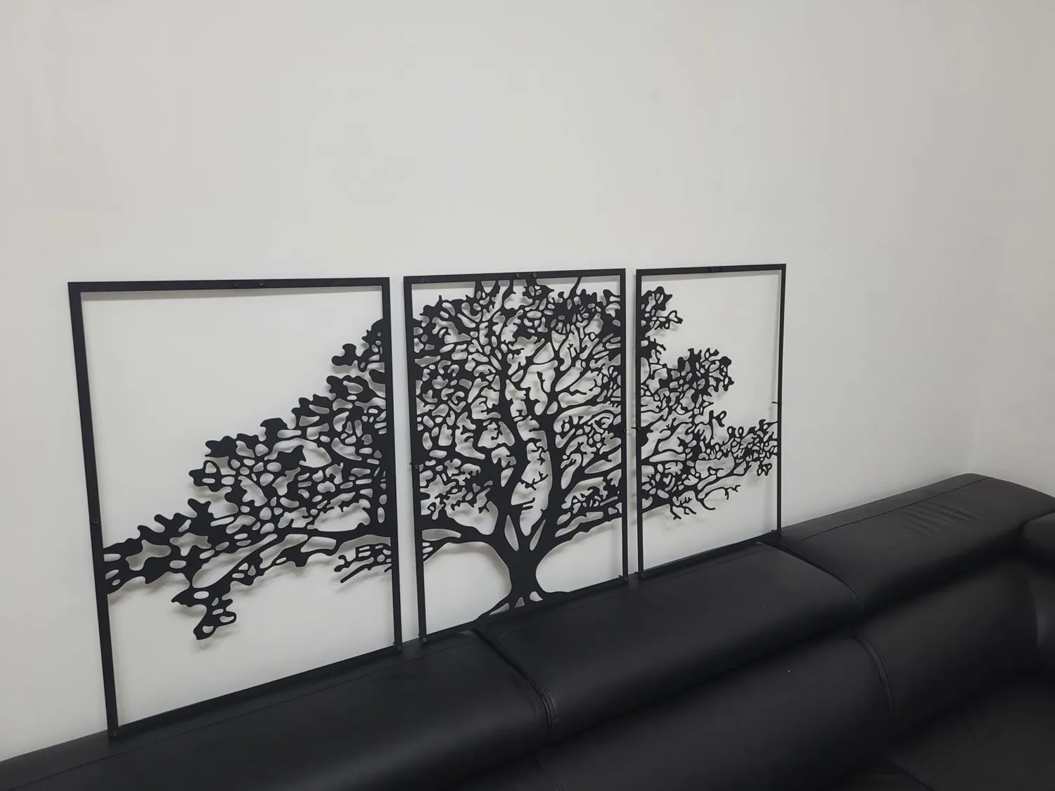 Homeparadise Baum des Lebens Wanddeko Metall 60x130cm schwarz