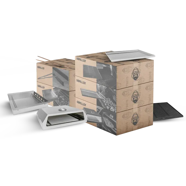 Goriller MEGA Cooking Box Grill-Set 5-teilig Plancha Pizza