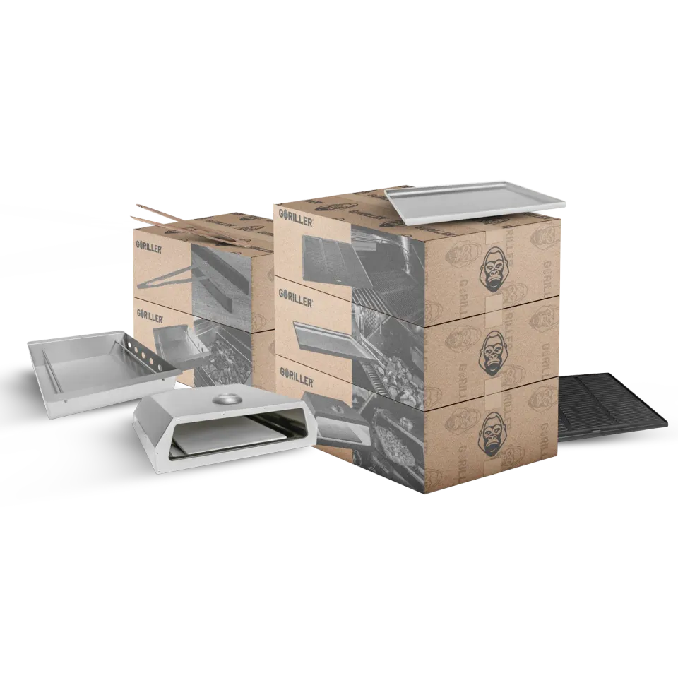 Goriller MEGA Cooking Box Grill-Set 5-teilig Plancha Pizza