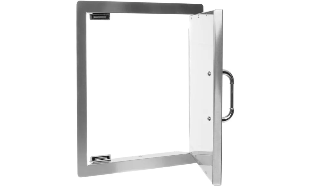 Bull Grill Right Swing Vertical Door Einbautür Edelstahl